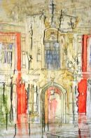 Thomas Plunkett RWS, Facade, Seville, Oil on canvas             Private Collection.